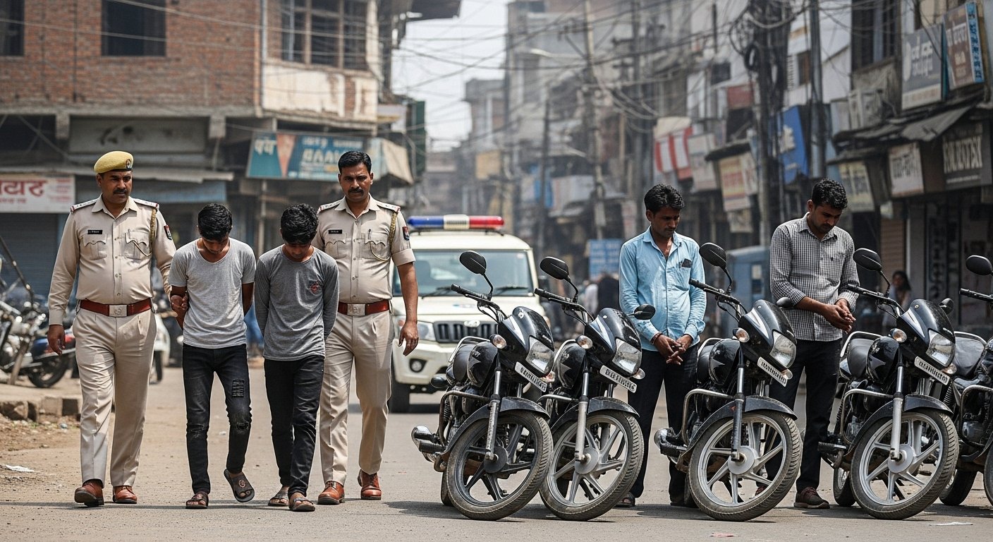 Moradabad: Minor gang stealing bikes from the city caught, accomplices found customers; police exposed them this way.
