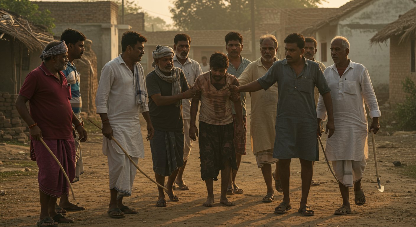Moradabad: Thieves entered a farmer's house in Bhojpur, villagers caught them after a chase, beat them severely, and then released them 1 KM away!