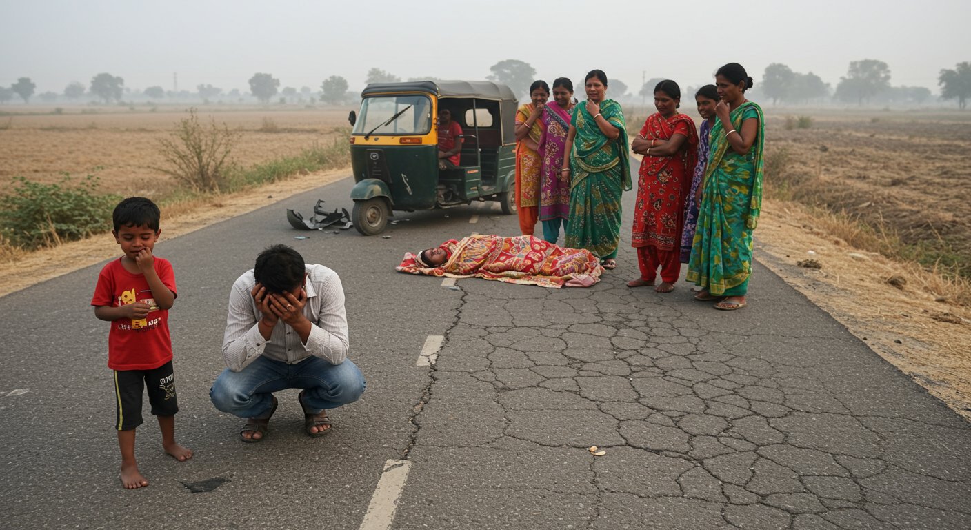 Tragedy on Rakshabandhan: Sister going to her maternal home dies in a road accident in Moradabad, son and brother injured, family devastated.