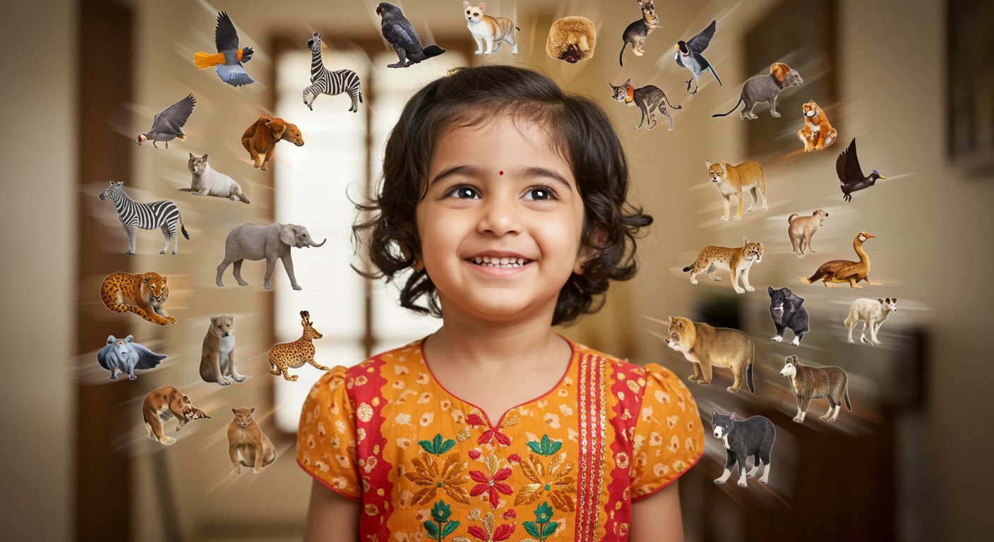 Mumbai's Little Girl Makes History, Identifies 32 Animals in Just 1 Minute!