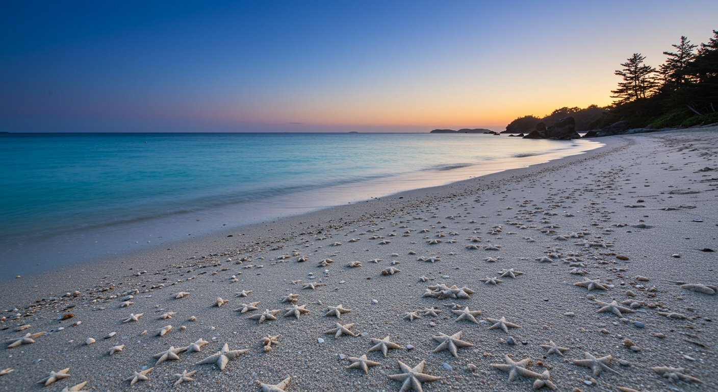 Japan's Amazing 'Star Beach': Where there's no sand, but heavenly stars are scattered, you'll be astonished!