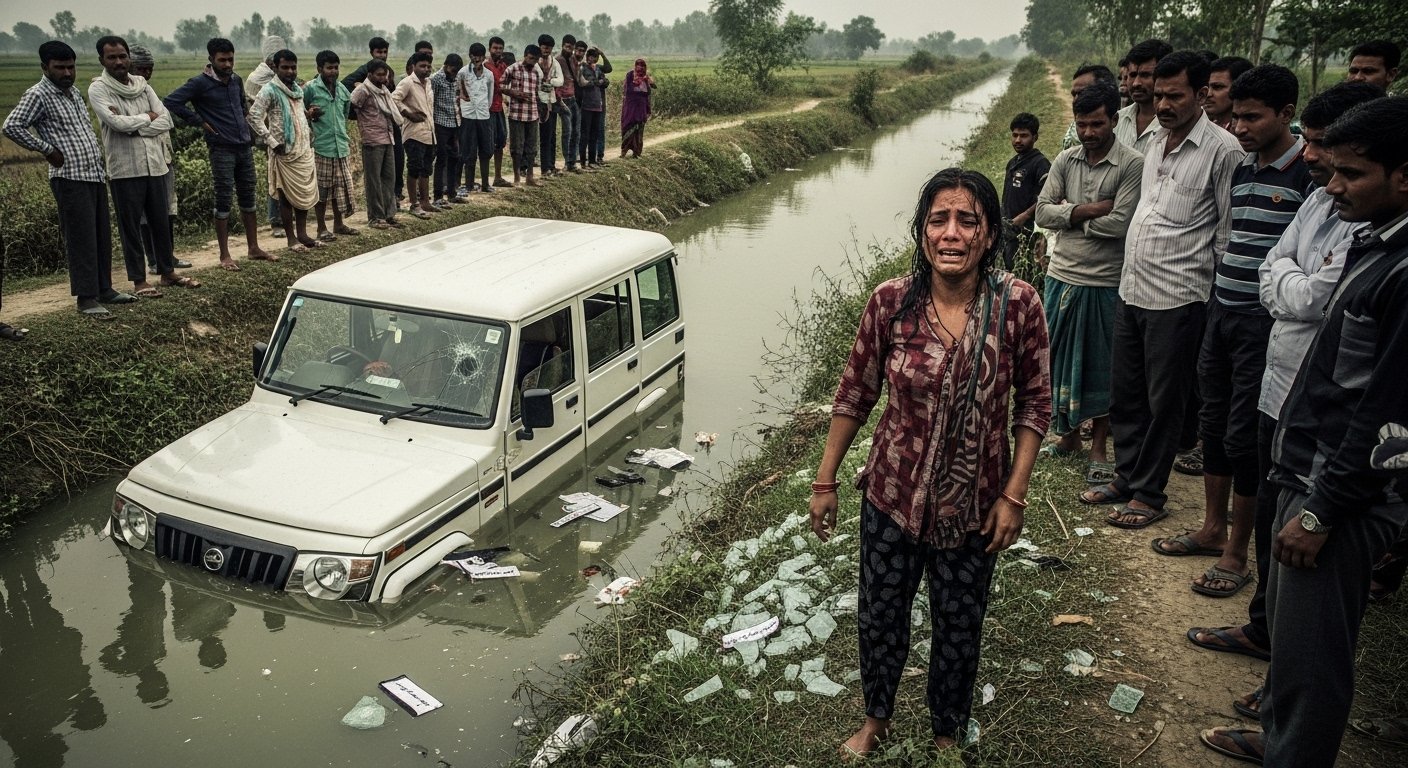 Tragic Incident in Gonda: Bolero Drowns in Canal, Pinky Narrates Eyewitness Account, Bodies Extracted After Breaking Windows