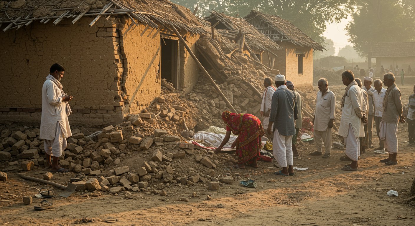UP: Elderly Couple Tragically Die in Mud House Wall Collapse, Bodies Recovered After 90 Minutes