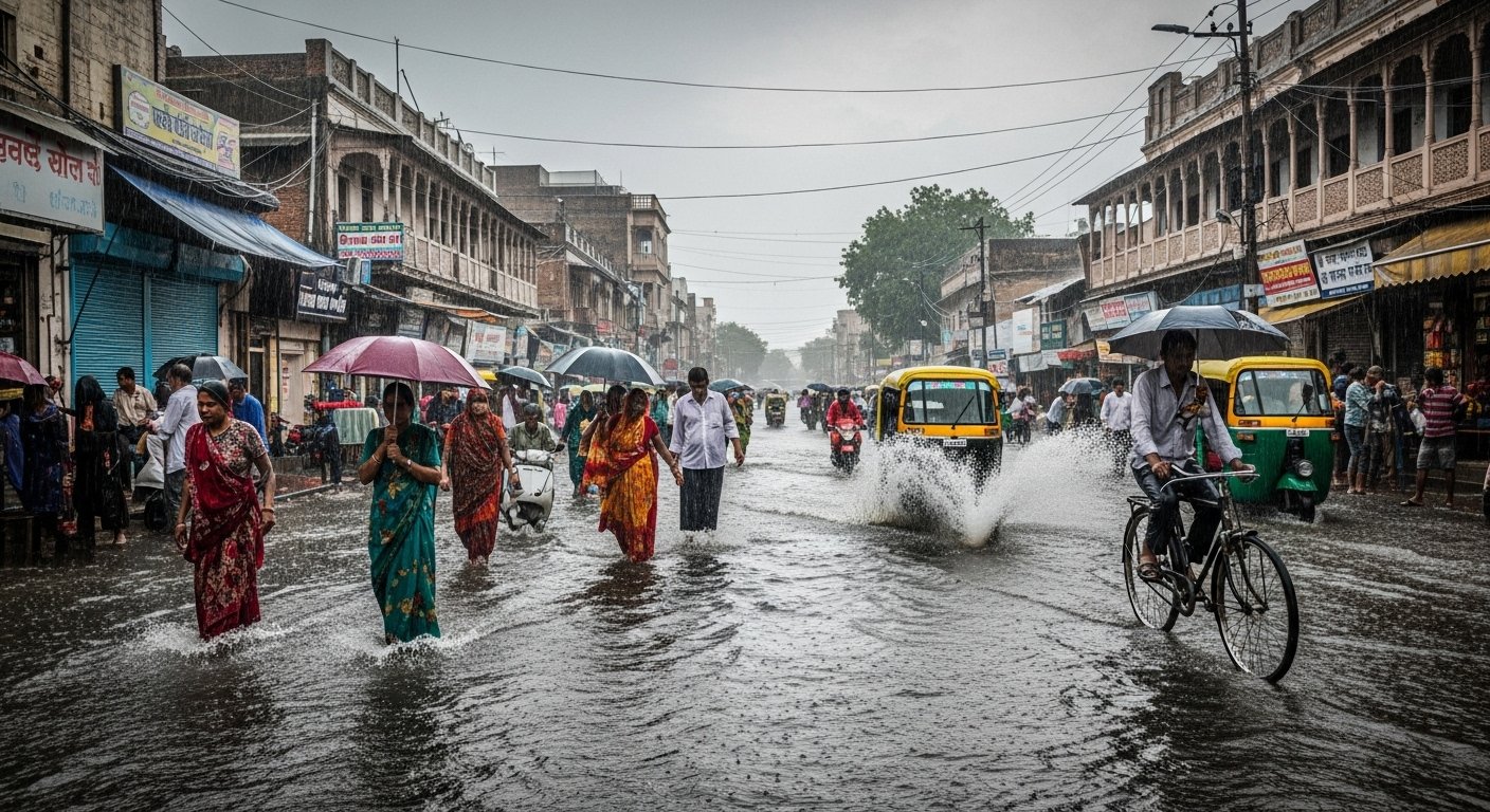 UP, Beware! Orange Alert for Extremely Heavy Rain in 15 Districts, Warning Issued in 31 Others Too.