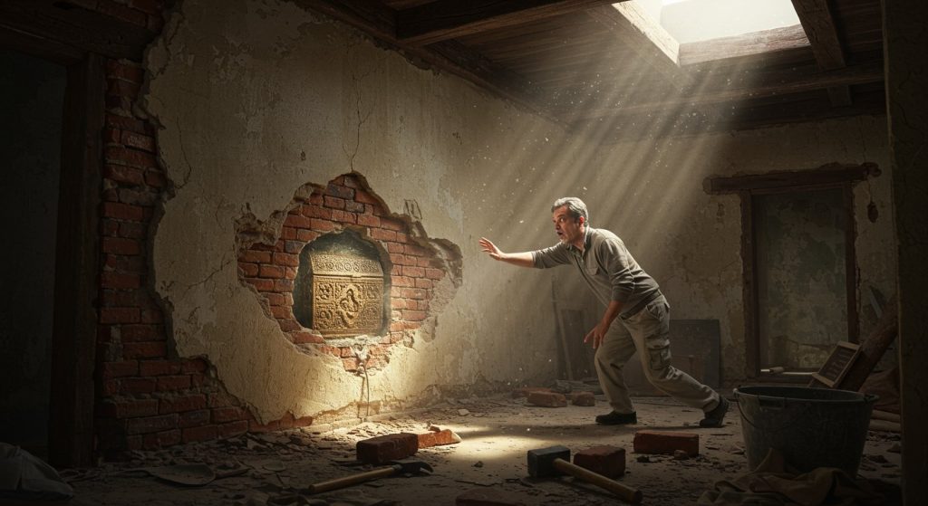A mystery emerged from the wall of a 100-year-old house! During renovation, the owner saw something that left them stunned.