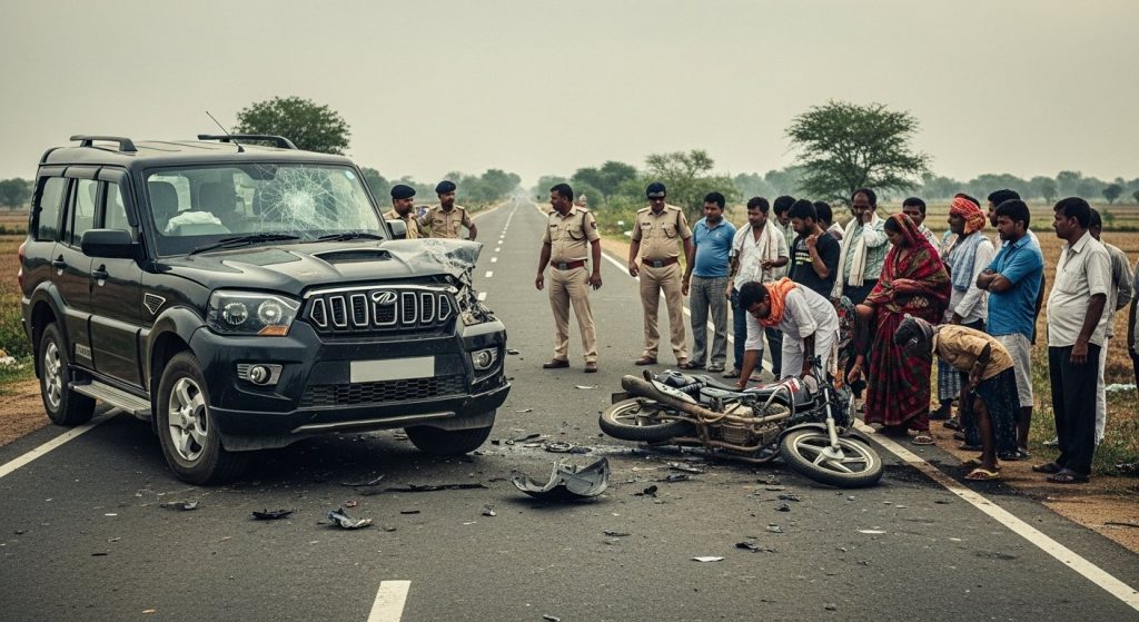 Tragic Road Accident in Mainpuri: Scorpio Crushes Two Brothers on Bike, Killing Them on the Spot