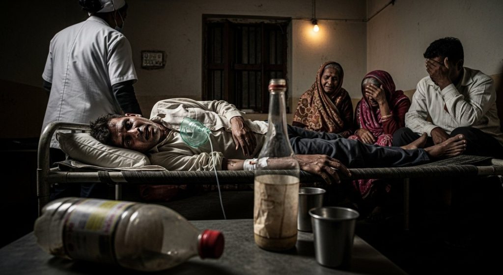 Bareilly: Poisonous liquor from Haryana claimed two lives, one battling for life in hospital.