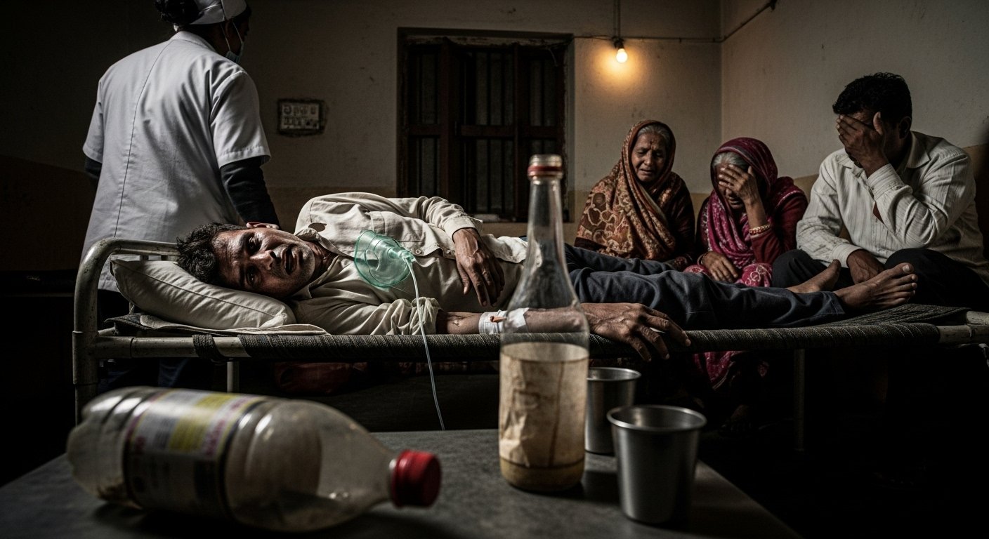 Bareilly: Poisonous liquor from Haryana claimed two lives, one battling for life in hospital.