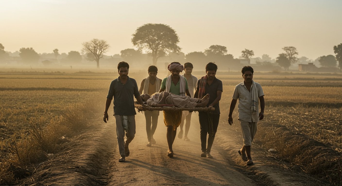 No Road, Cot is the Only Resort: UP Villagers Carry Patient on Cot for Treatment; Official Reveals 'Major Reason'