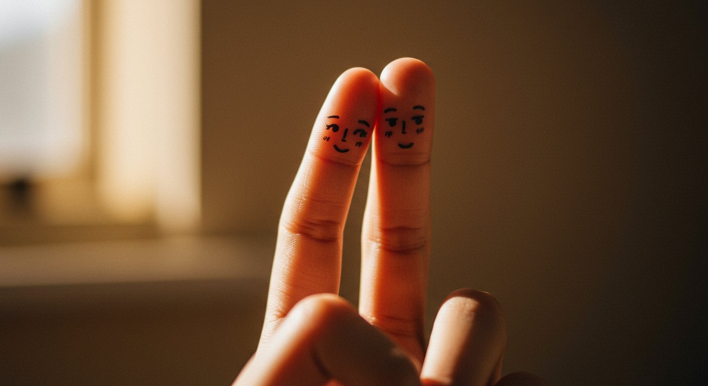 Man Draws Two Faces on Fingers, Their Connection Creates a Heartwarming Story - Video Viral!