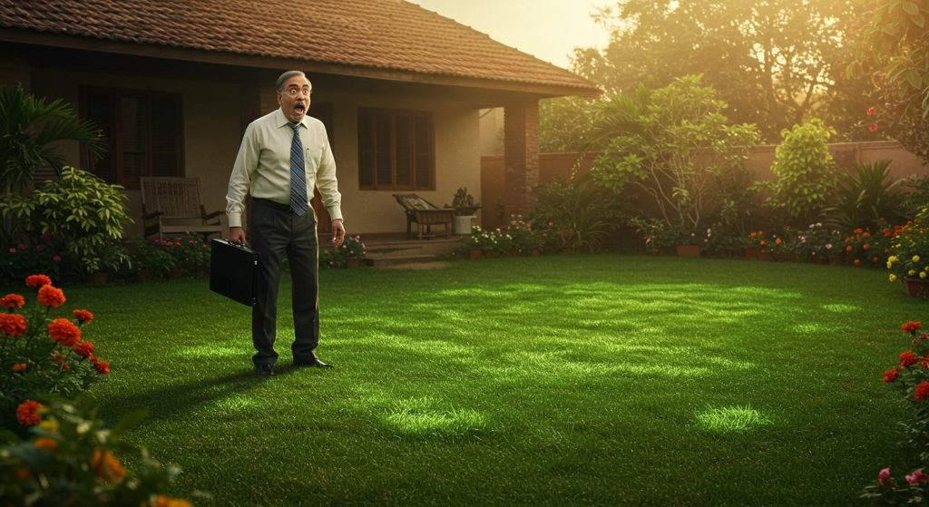 Man Stunned By 'Mysterious Grass' In Garden Immediately After Returning Home From Office!