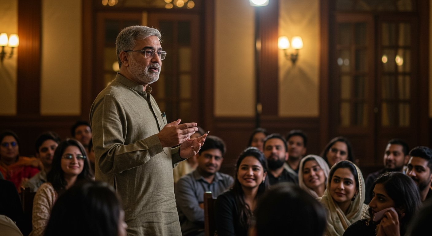 Man Wins Audience With Heart-Touching Couplet After Discussing Good And Bad Of Freedom.