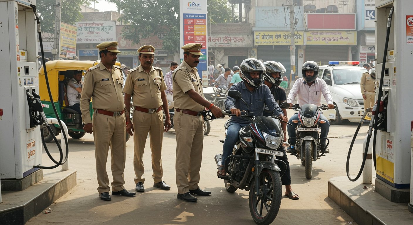 Major Decision in UP: No Petrol at Pumps Without Helmet from September 1; DMs to Conduct Special Monitoring