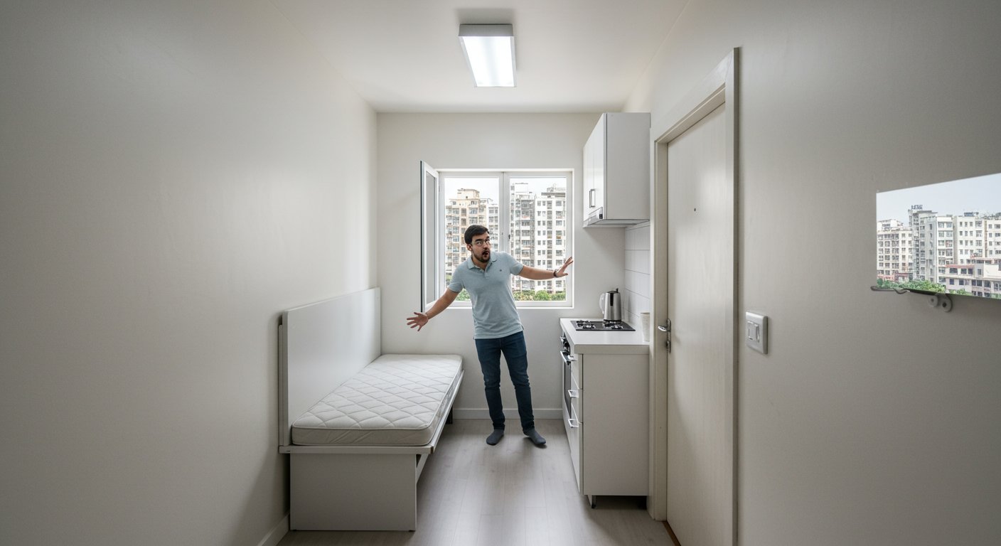This flat is only two steps long, yet its price will blow your mind!