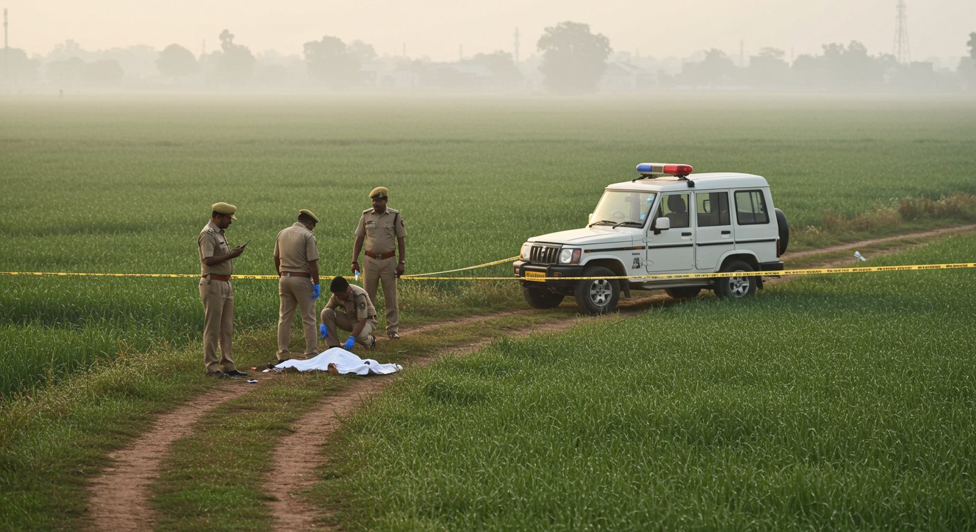 Sensational Crime in Pilibhit: Farmer's Throat-Slit Body Found Near Field, Police Investigation Underway