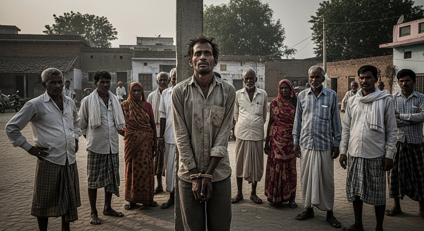 Humanity Disgraced in Pilibhit: Mentally Ill Person Mistaken for Thief, Tied to Pole and Brutally Tortured