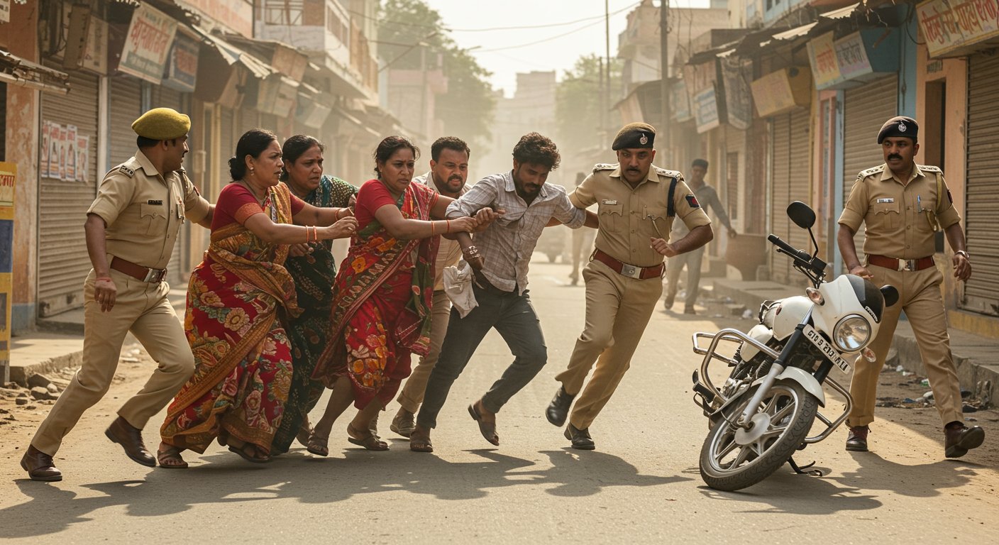 Major Ruckus in Pilibhit: Women Free Theft Accused From Police; Sub-Inspector and Constable Abandon Bike and Flee