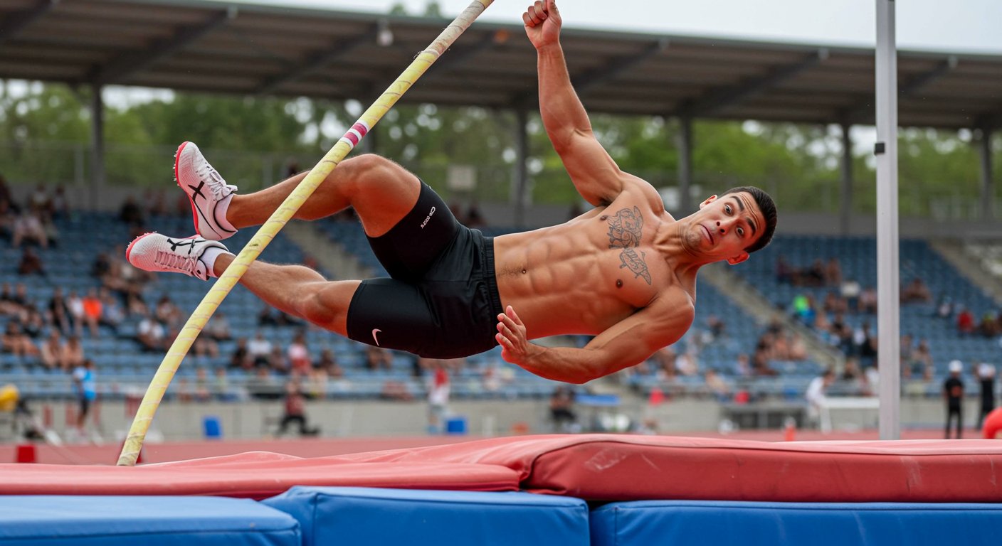 The player was on the verge of victory, then the pole vault pole pulled such a stunt that you won't be able to stop laughing!
