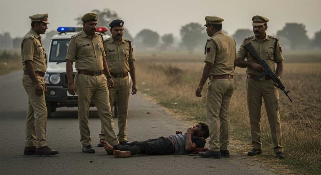UP: Police encounter with cow smuggler, injured criminal hospitalized after being shot.