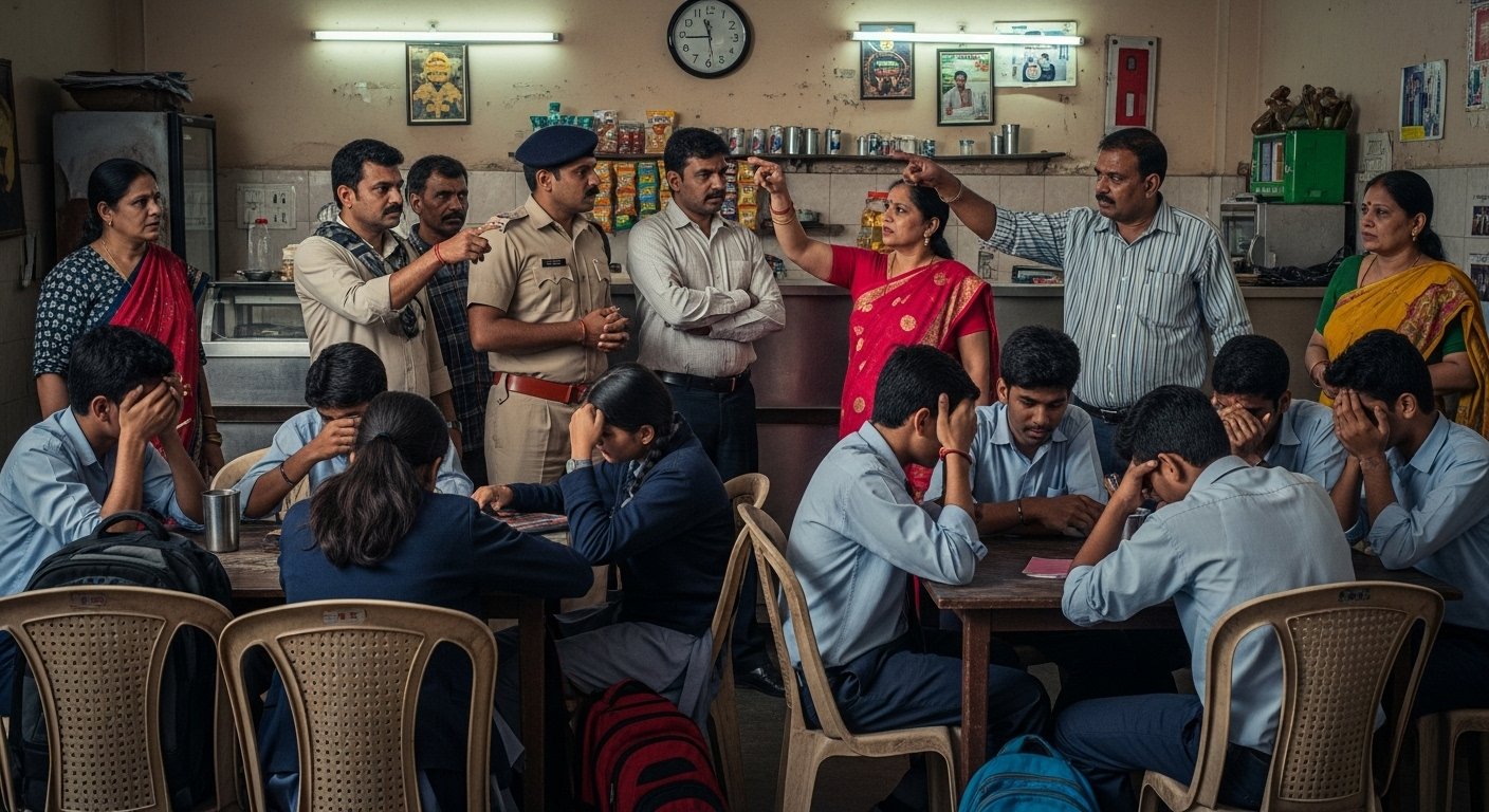 Police Raid Cafe in UP: 13 Students Caught Bunking School, Broke into a Sweat Seeing Parents!