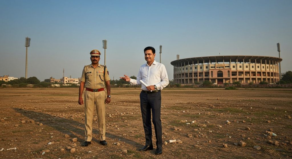 UP: The Station House Officer under whose patronage Changur flourished, bought 15,000 square feet of land near Ekana Stadium, causing an uproar!