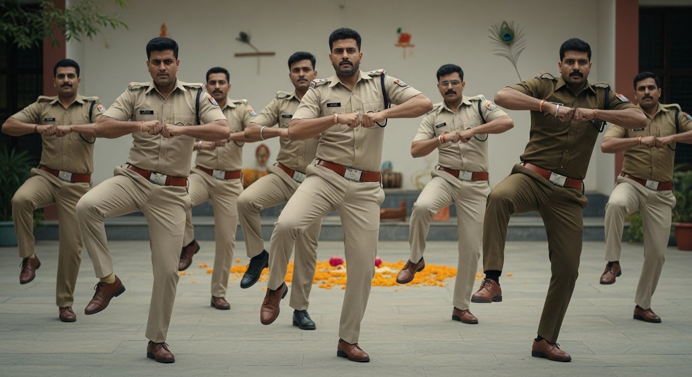 In Jaunpur, 'filmy dance' on Janmashtami proved costly; 8 policemen suspended, video had gone viral.