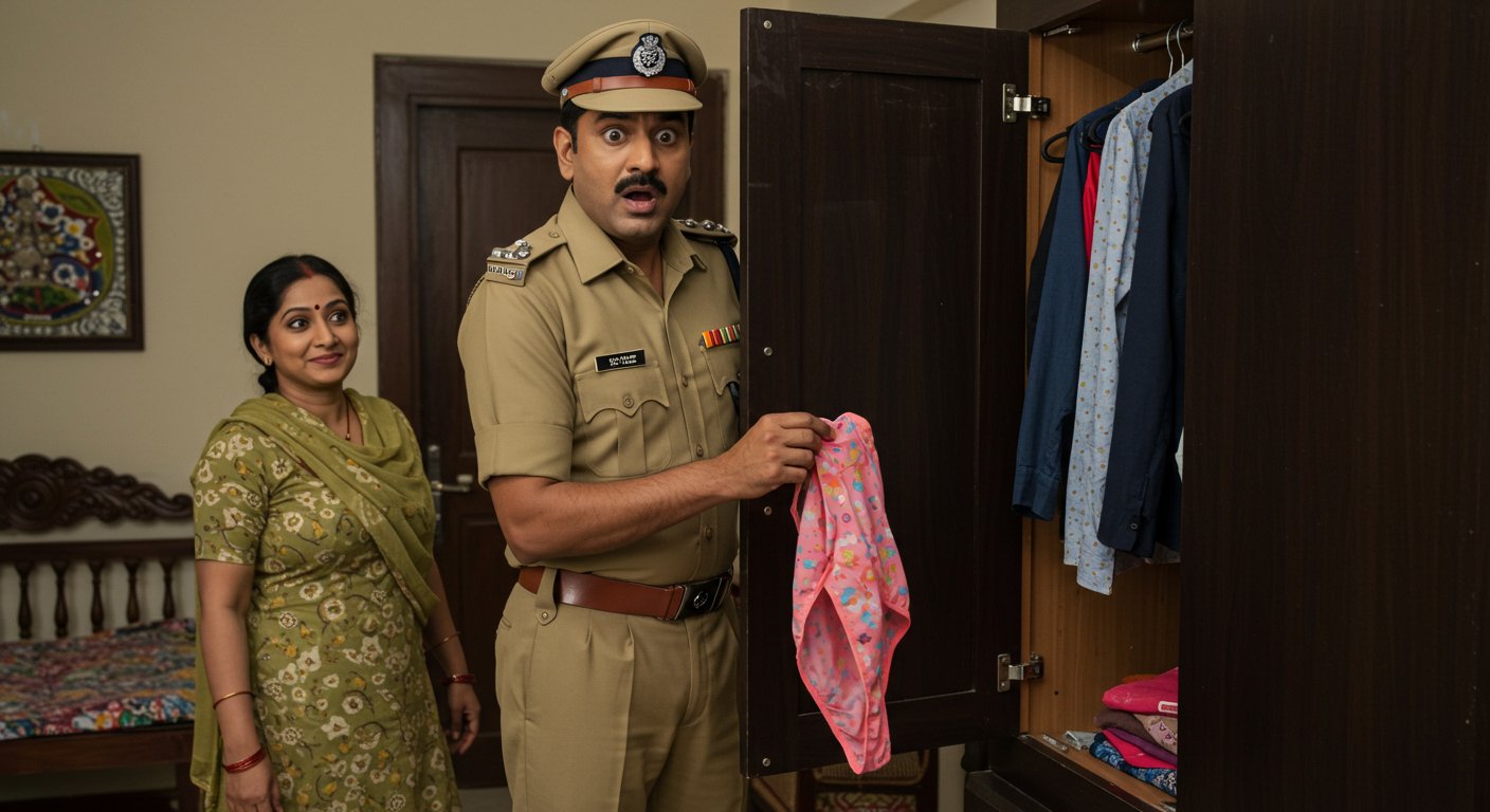 A policeman searching the accused woman's house found underwear in the closet, then something happened that surprised everyone!