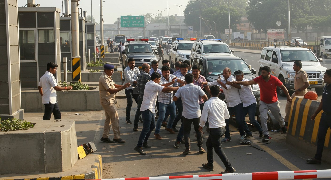 Ruckus by MP Vinod Bind's convoy in Prayagraj: Employees assaulted at Handia Toll Plaza