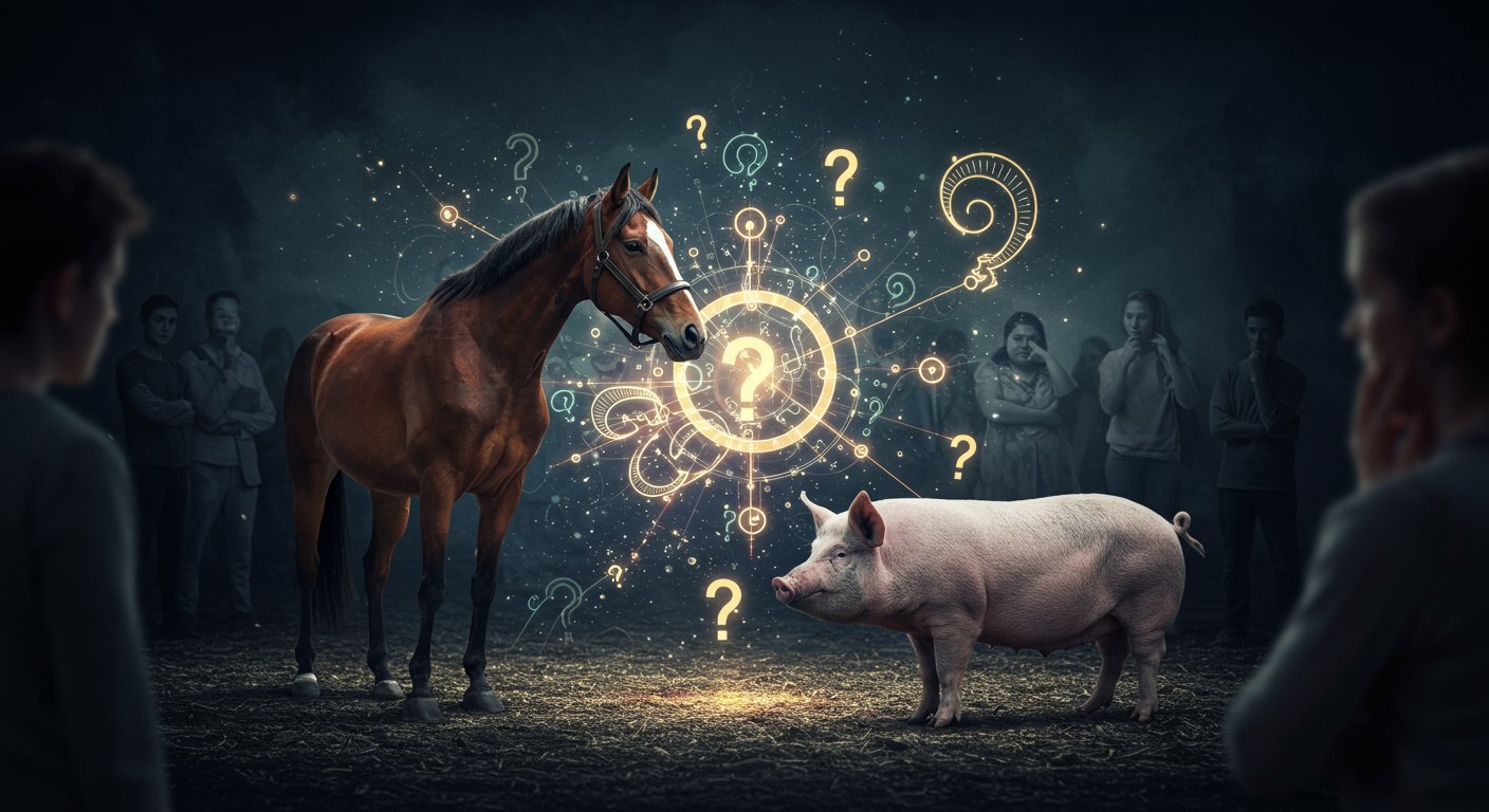 The puzzle of this horse and pig has surprised people, can you find its answer?