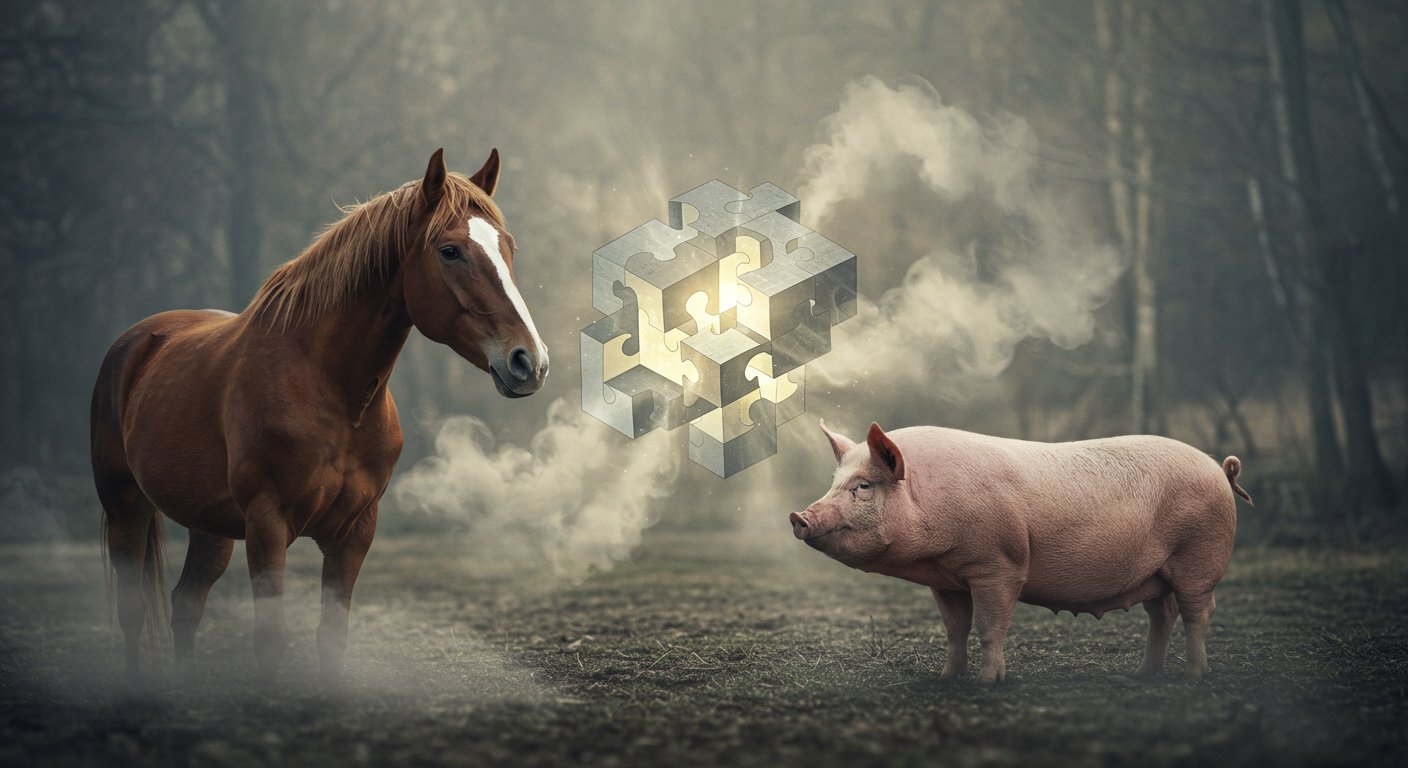 This horse and pig riddle has driven minds crazy, do you have the answer?