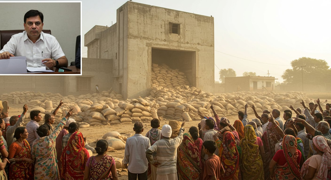 Badaun: 3,671 Quintal Rice 'Mega Scam'; Mill Swallows Grain, Officers Suppress Action, Public Outrage Erupts