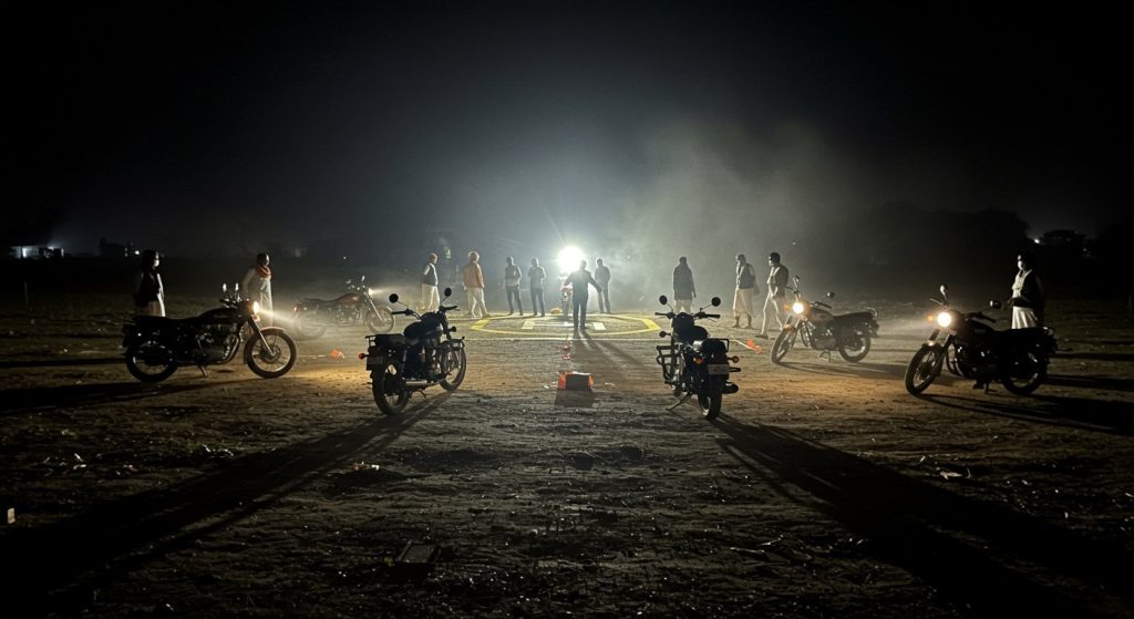 Rahul Gandhi's Helipad Ready in Bullet's Light: 'Vote Adhikar Yatra' to Kick Off Today from Sasaram, Tejashwi Yadav Also to Be Present
