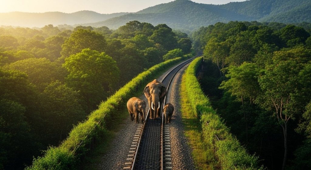 Railway's Big Step for Elephants: Animal Overpass to Be Built in Rajaji Park, Rubber Road to Be Laid on Tracks