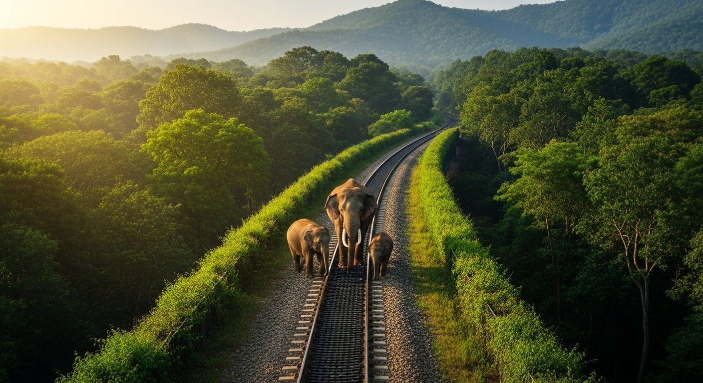 Railway's Big Step for Elephants: Animal Overpass to Be Built in Rajaji Park, Rubber Road to Be Laid on Tracks