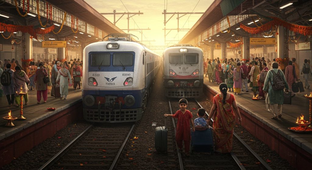 Railway's Diwali-Chhath Gift: Over 12,000 Special Trains; 4 New Amrit Bharat Trains Announced for Bihar, Including Vande Bharat