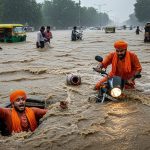 Sky-borne Calamity in Bareilly: Torrential Rain Floods Roads, Two Kanwariyas Swept Away in Drain.