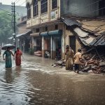 Rain havoc in Bareilly: Dilapidated house collapses, roads submerged, homes flooded; people's lives miserable.