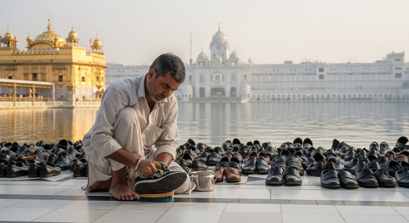 Punjab Education Minister Bains completes religious penance: Apologises by cleaning shoes at Golden Temple; controversy erupted over dancing-singing at martyrdom ceremony.