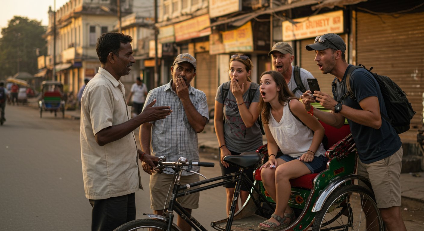 Rickshaw Puller's Fluent English Amazed Everyone, Even the Video Maker Was Shocked!