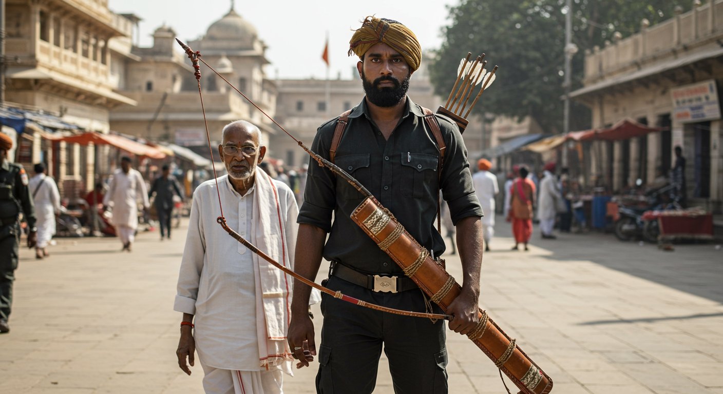 Viral News: This Person's Security Is With Bow and Arrow, Not AK-47.