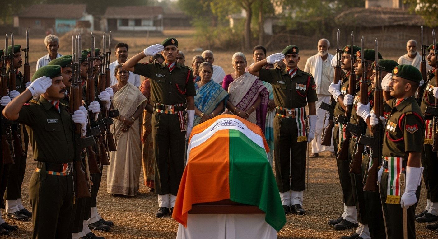 Final Farewell to Ropar's Braveheart: Martyred from Heart Attack While on Duty in Kolkata; Army Contingent from Panchkula Paid Tribute.