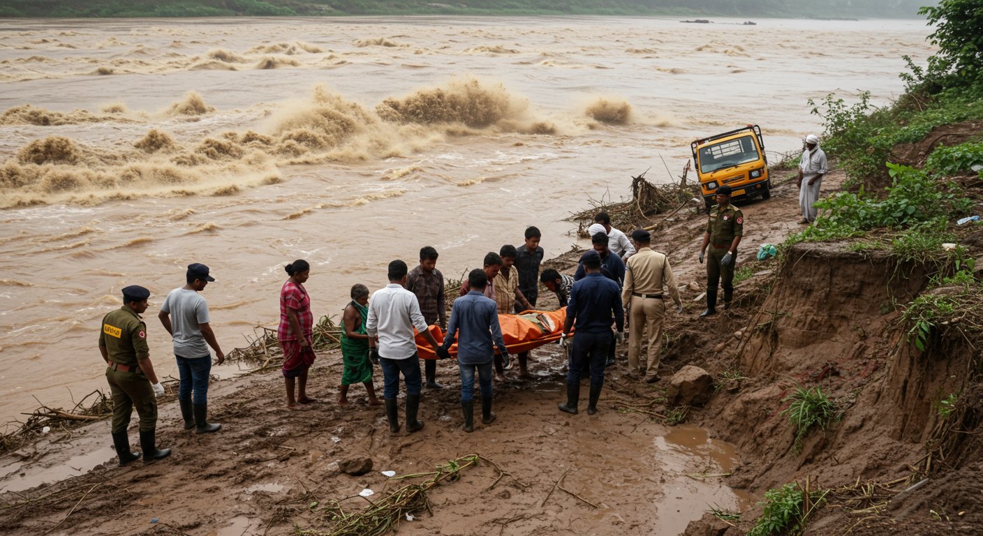 Raging Parvati River: Driver Drowned with Canter, Gruesome Body Found After Three Days
