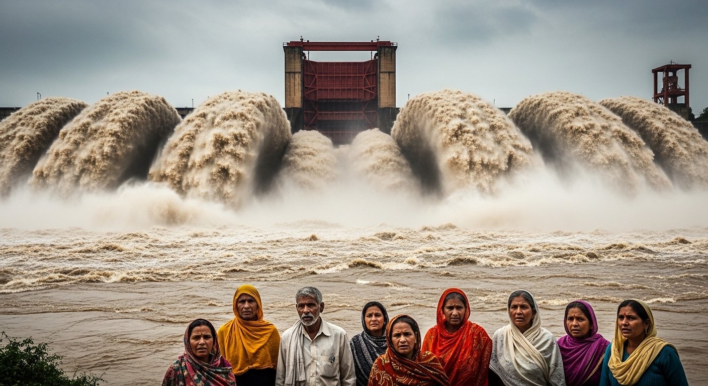 Saharanpur: 1.79 Lakh Cusecs of Water Released from Hathnikund Barrage, Yamuna River in Spate, People in Panic