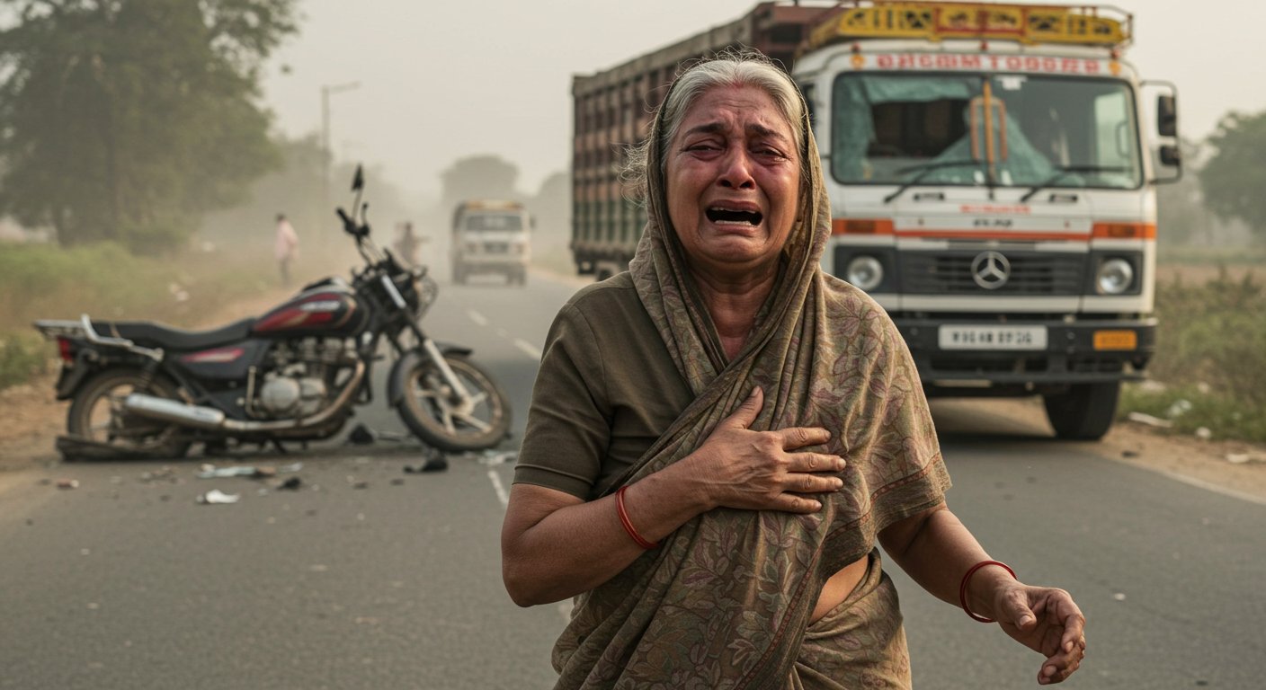 Heart-wrenching accident in Sambhal: Canter kills mother-daughter; Mother-in-law Shakuntala wailed, crying 'Oh Gujariya... Oh Princess'.