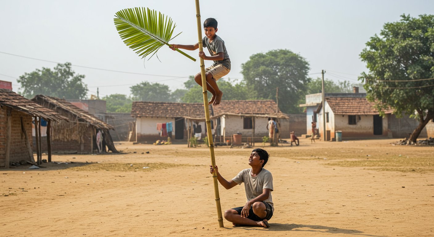 Boy climbs bamboo to fan his heat-stricken friend, video goes viral!