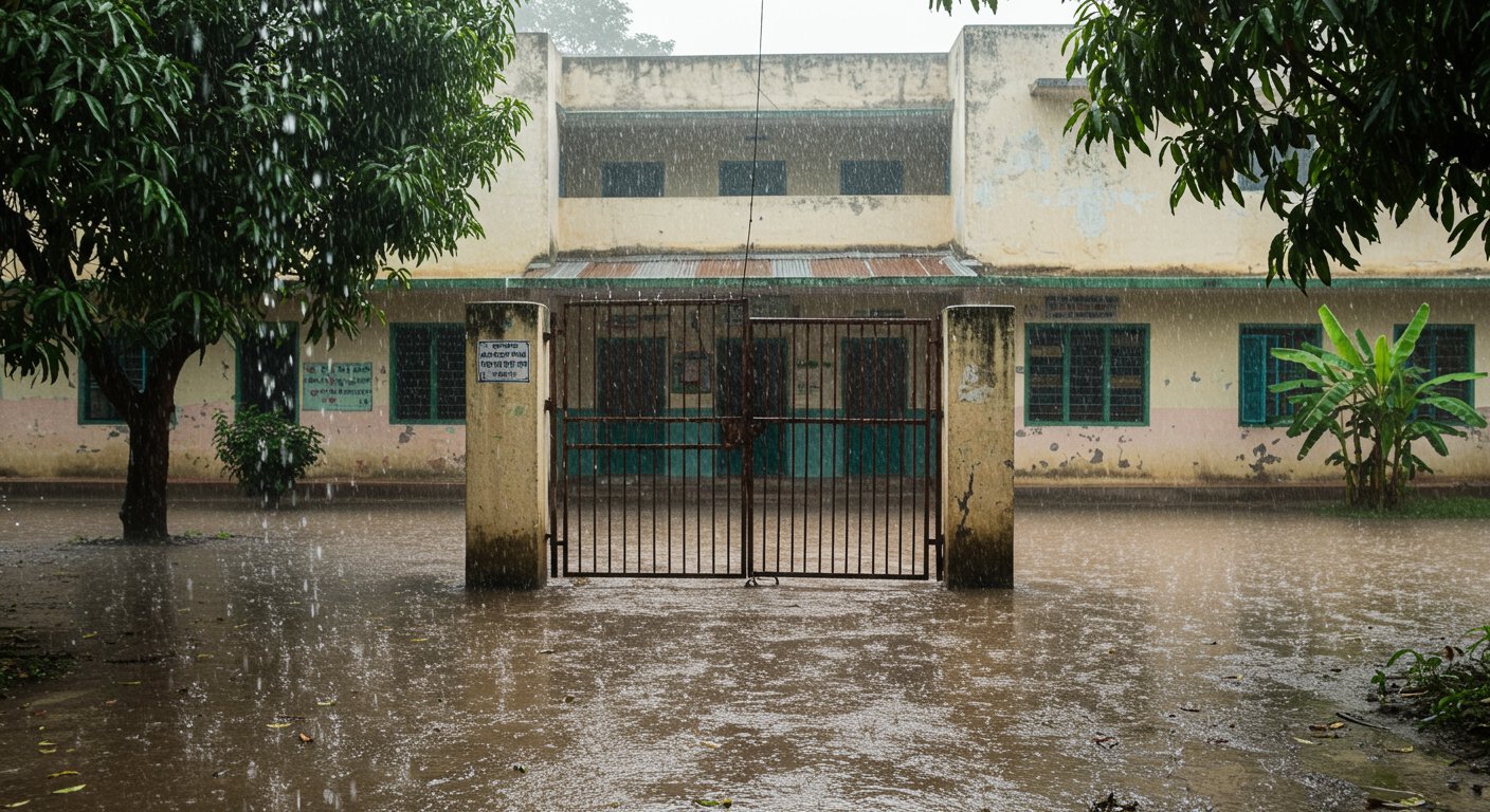 Heavy Rains Wreak Havoc in UP: Schools Closed for Classes 1 to 8 in These Districts, Get Full Update