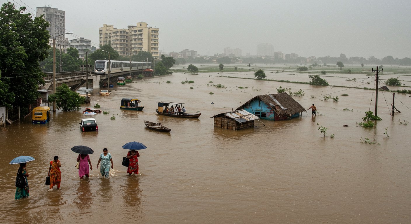 Life in Mumbai disrupted for third day, over 100 villages in UP hit by floods: Educational institutions closed, trains cancelled, passengers rescued from monorail