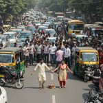 Four Rounds on the Road: Scooter-Bike Riders Have Unique Wedding After Collision, Causing Massive Traffic Jam!
