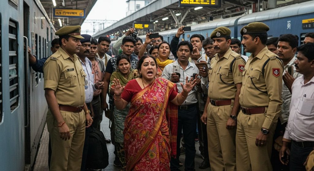 High-Voltage Drama by Woman Upon Seeing TTE: Creates Ruckus Before RPF, Video Goes Viral
