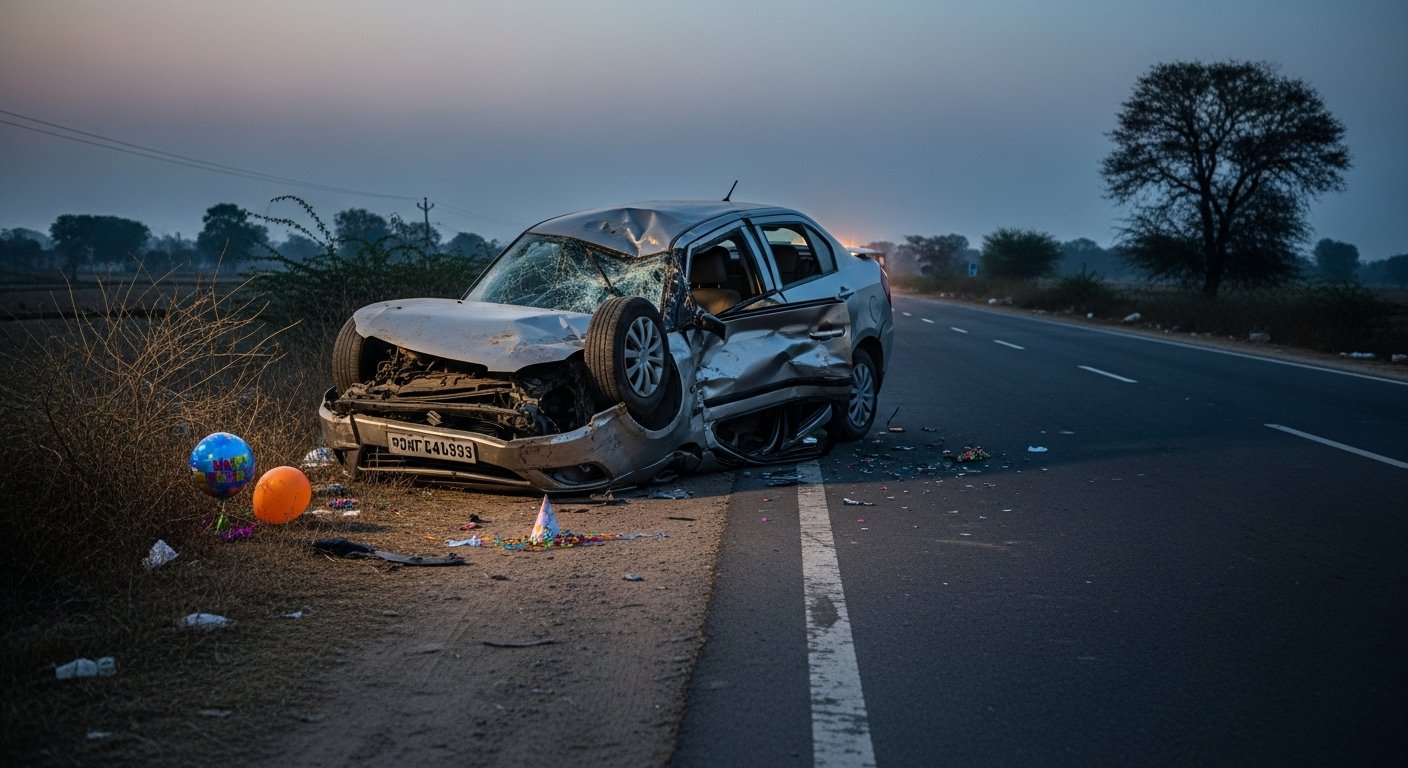 Horrific Road Accident in Mainpuri: 5 Members of Same Family Tragically Die Returning From Birthday, Joys Turn Into Mourning.